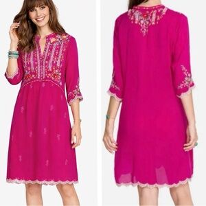 Johnny Was heavily embroidered  Diega tunic dress NWT RARE